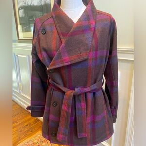 Woolrich jewel tone wool/polyester blend coat